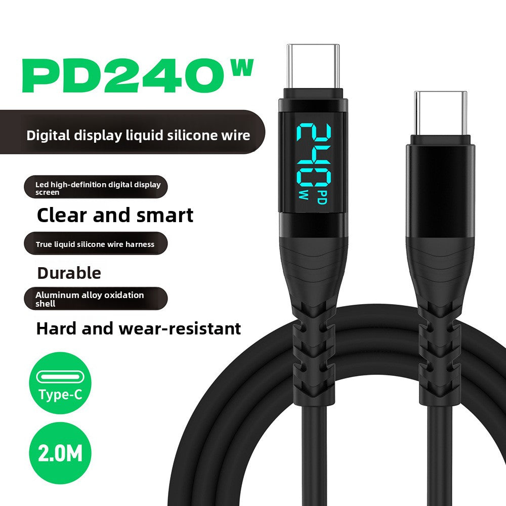 240W Digital Display Fast Charging Type-C Data Cable