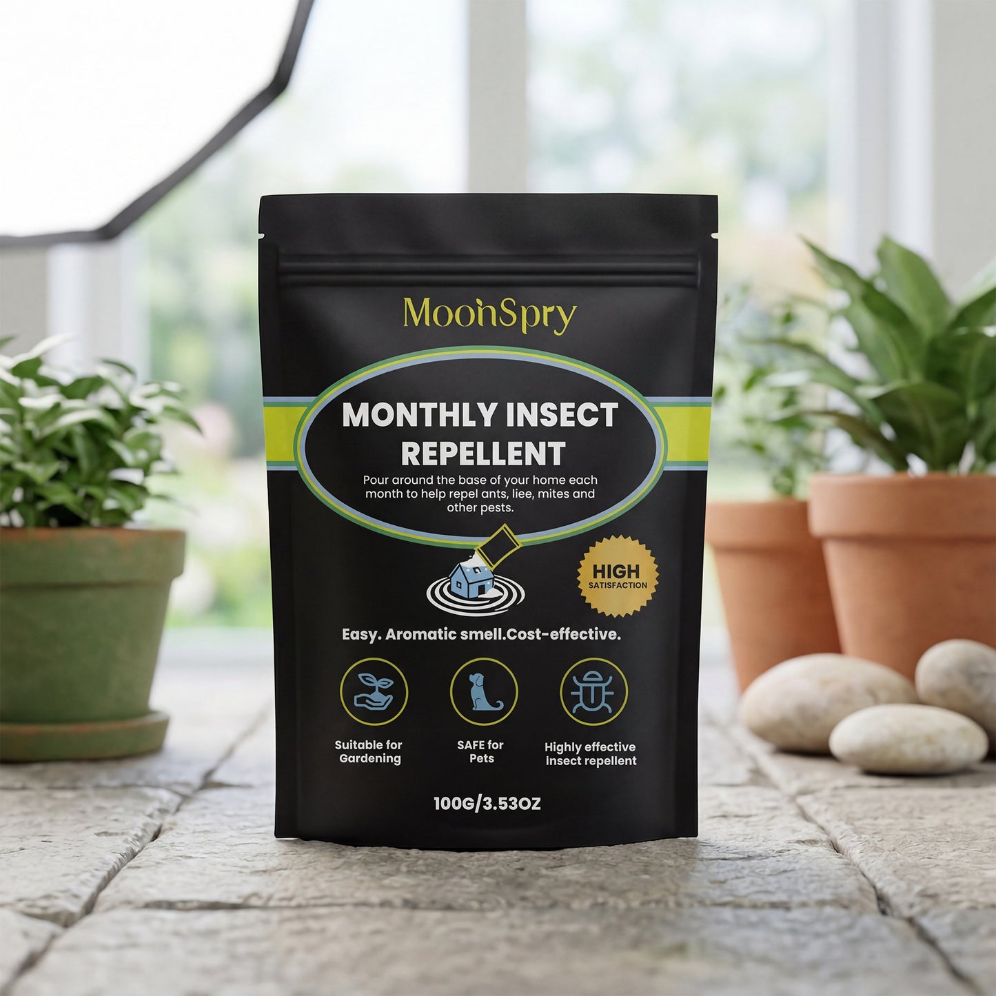 Odorless Insect Repellent Powder for Home and Garden Use
