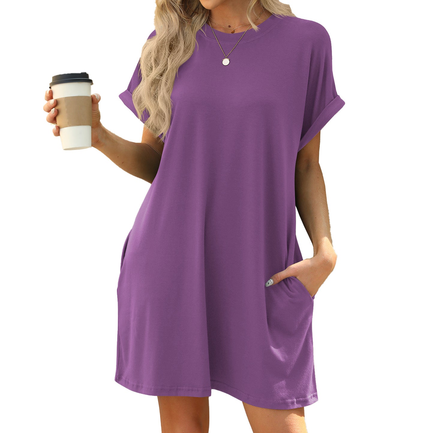 Women's Loose Fit Short Sleeve Dress | Comfortable & Stylish