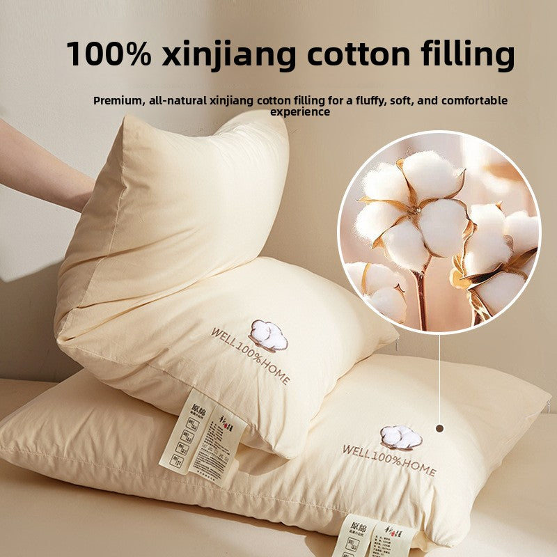 Pure Cotton Cervical Support Pillow | Ergonomic Neck Comfort