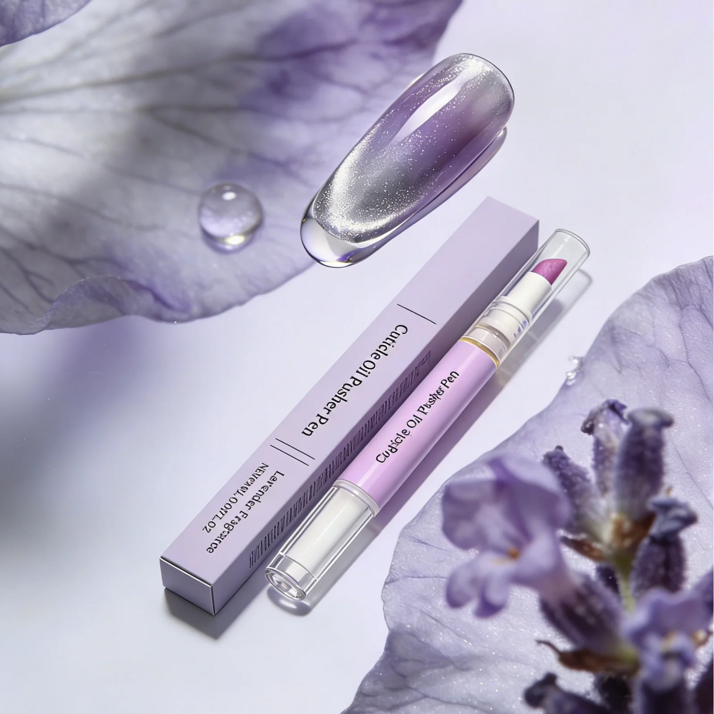 Lavender Cuticle Oil Pusher Pen | Nourishing Nail Care Tool