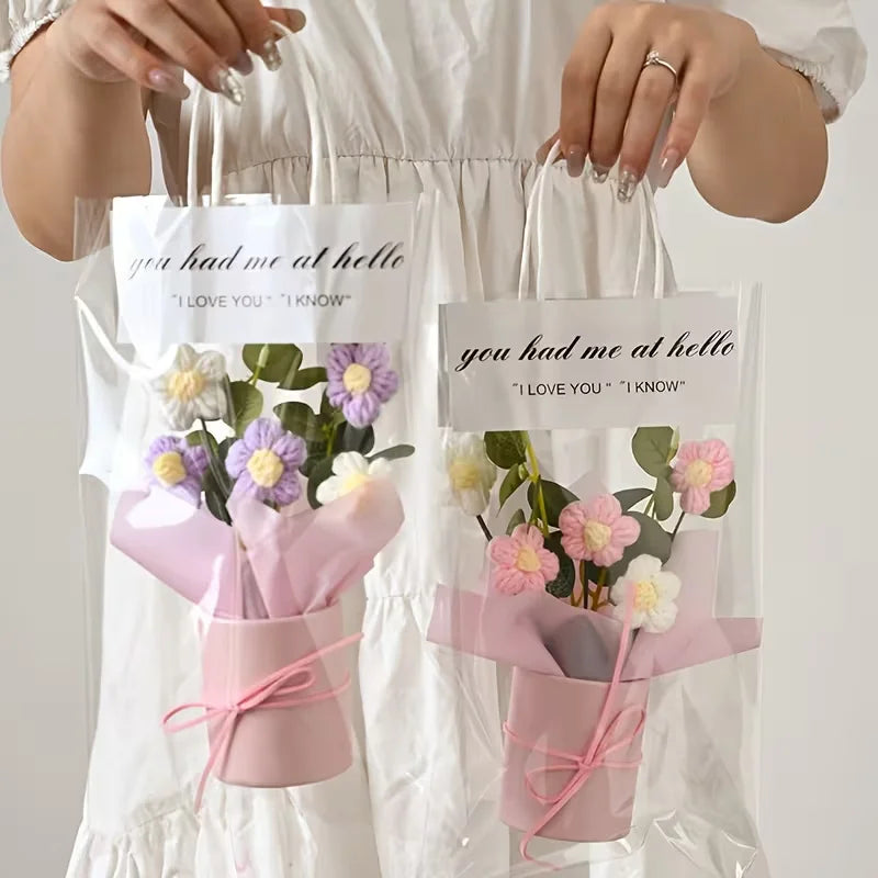 Handmade Knitted Artificial Flower | Elegant Home Decor Gift