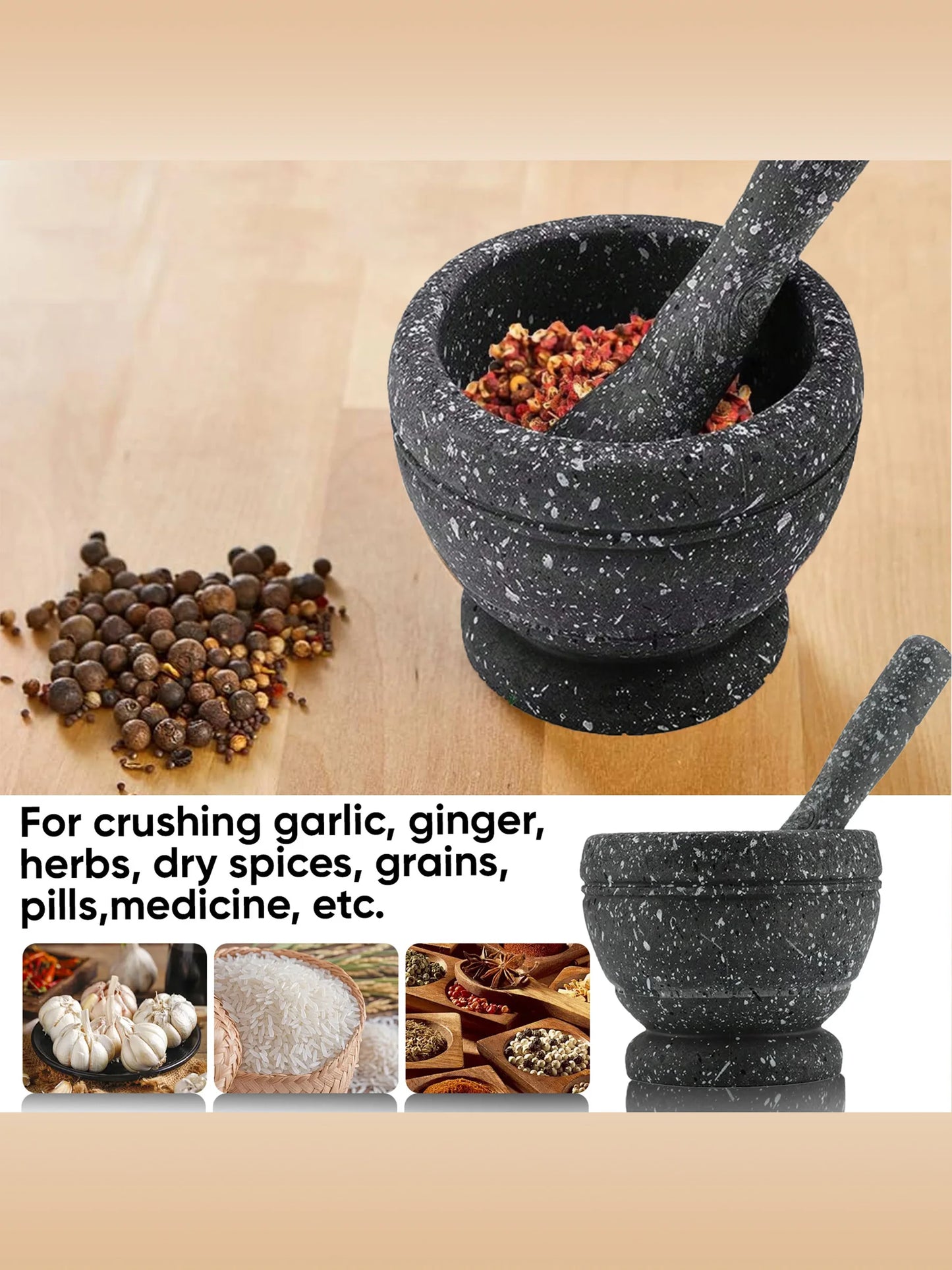 Multi-Functional Garlic Grinder | High-Efficiency Grinding Bowl