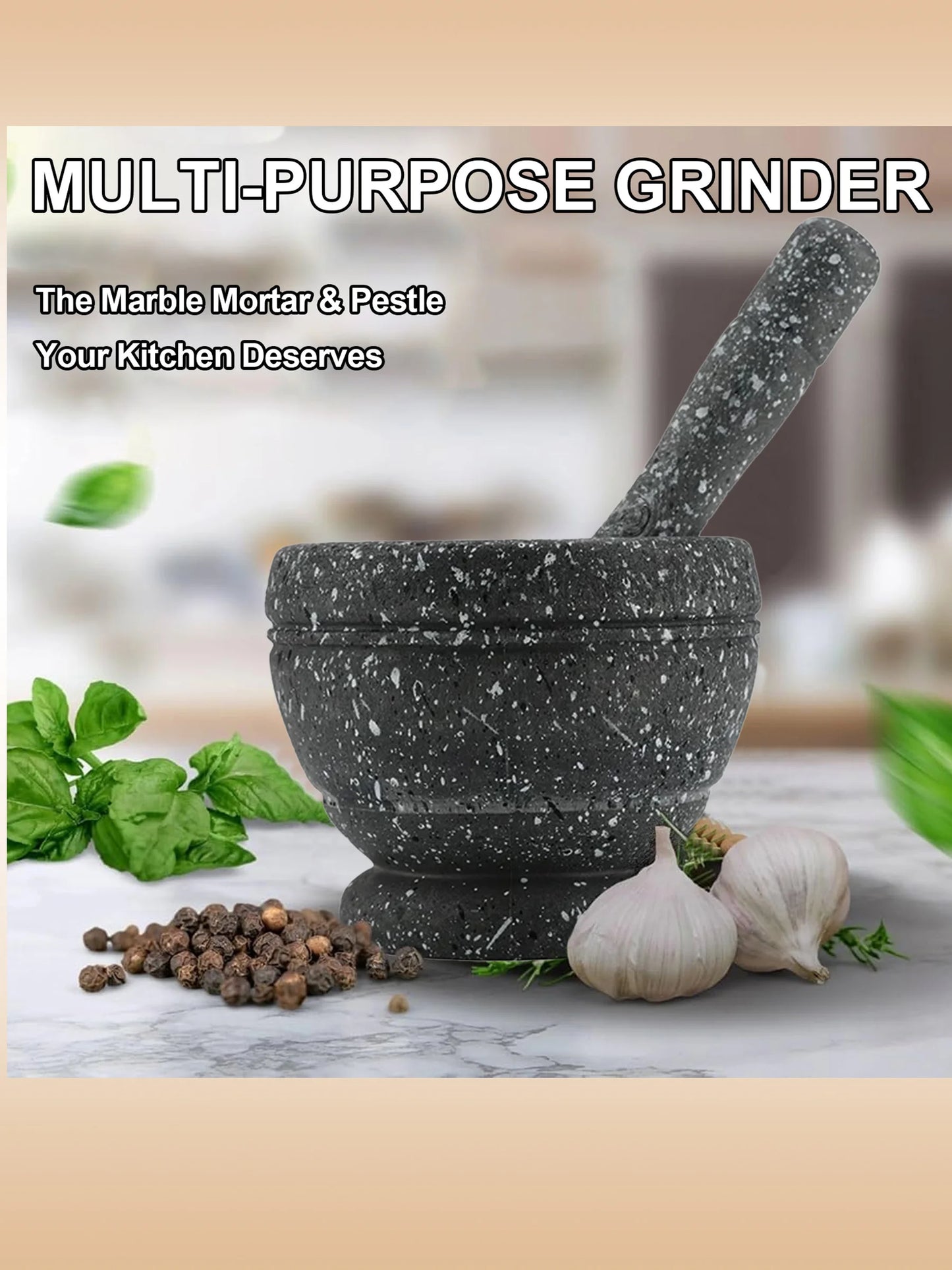 Multi-Functional Garlic Grinder | High-Efficiency Grinding Bowl