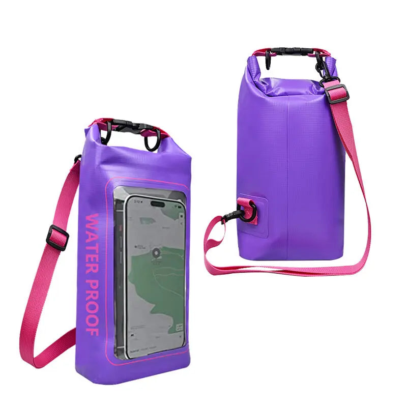 2L Waterproof Dry Bag with Touch Screen Case for Outdoor Adventures