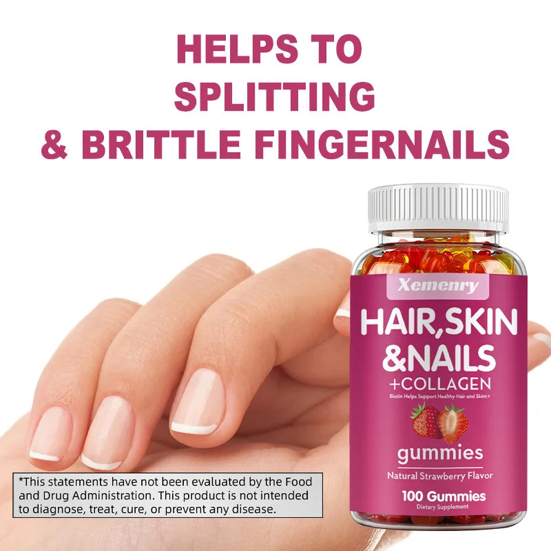 Biotin Gummies for Healthy Hair, Skin & Nails | 100 Count