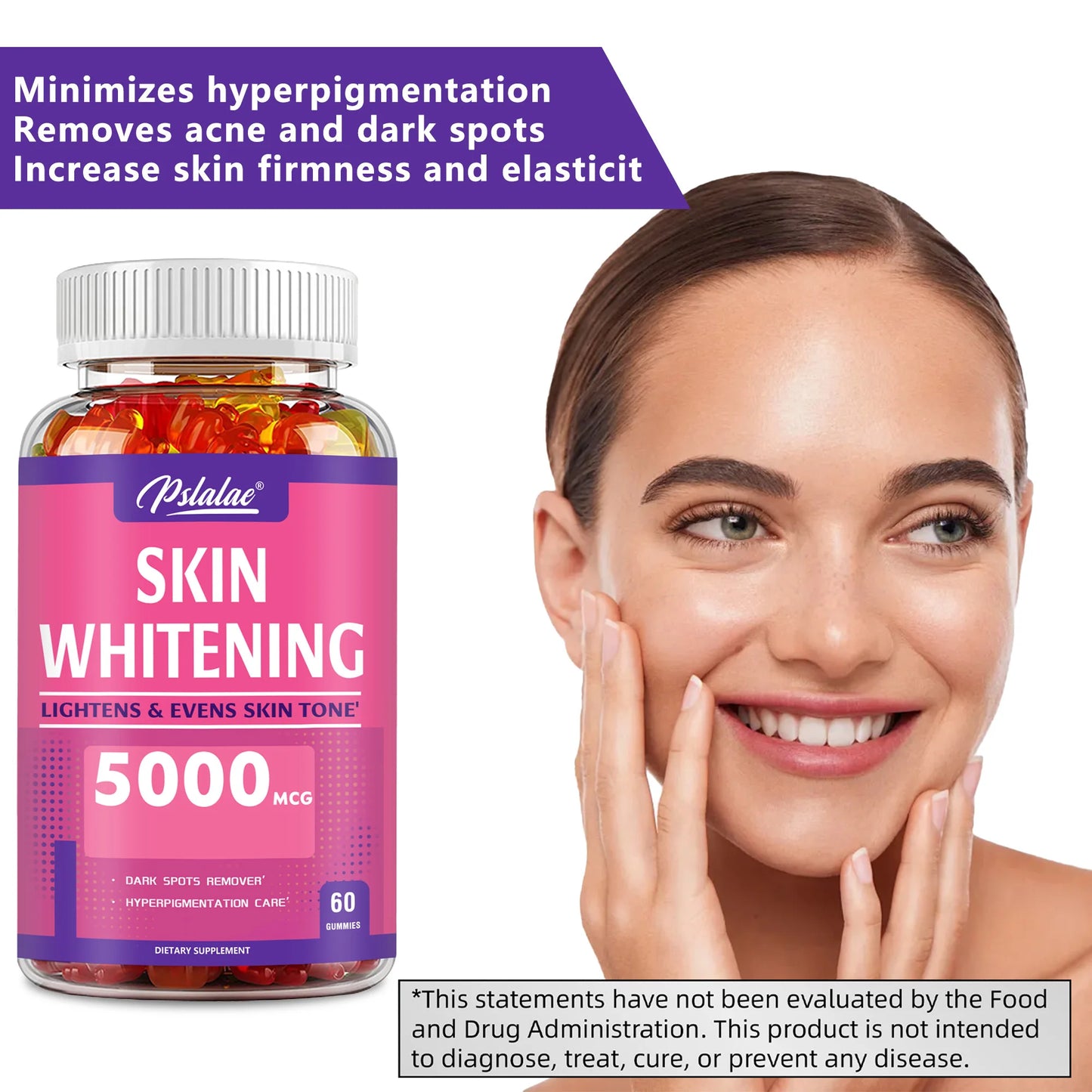 Skin Whitening Gummies | Brighten Skin Tone & Anti-Aging Support