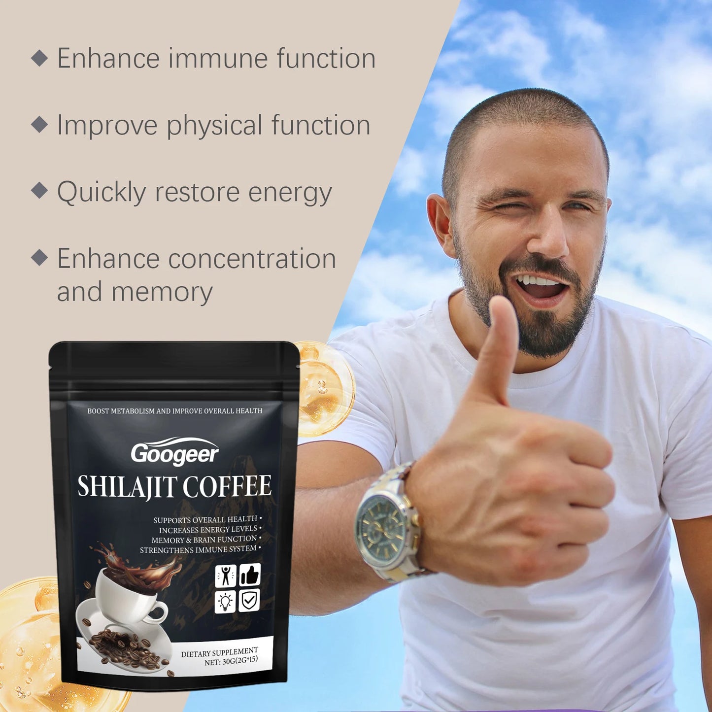Instant Coffee for Energy & Weight Management | Low-Sugar Formula