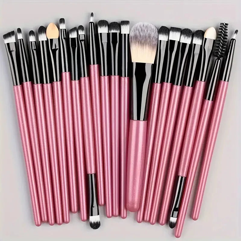 20PCS Professional Makeup Brushes Set | Synthetic Hair Foundation, Blending, Eyeliner, Concealer & Contour Brushes with Sponge 2026