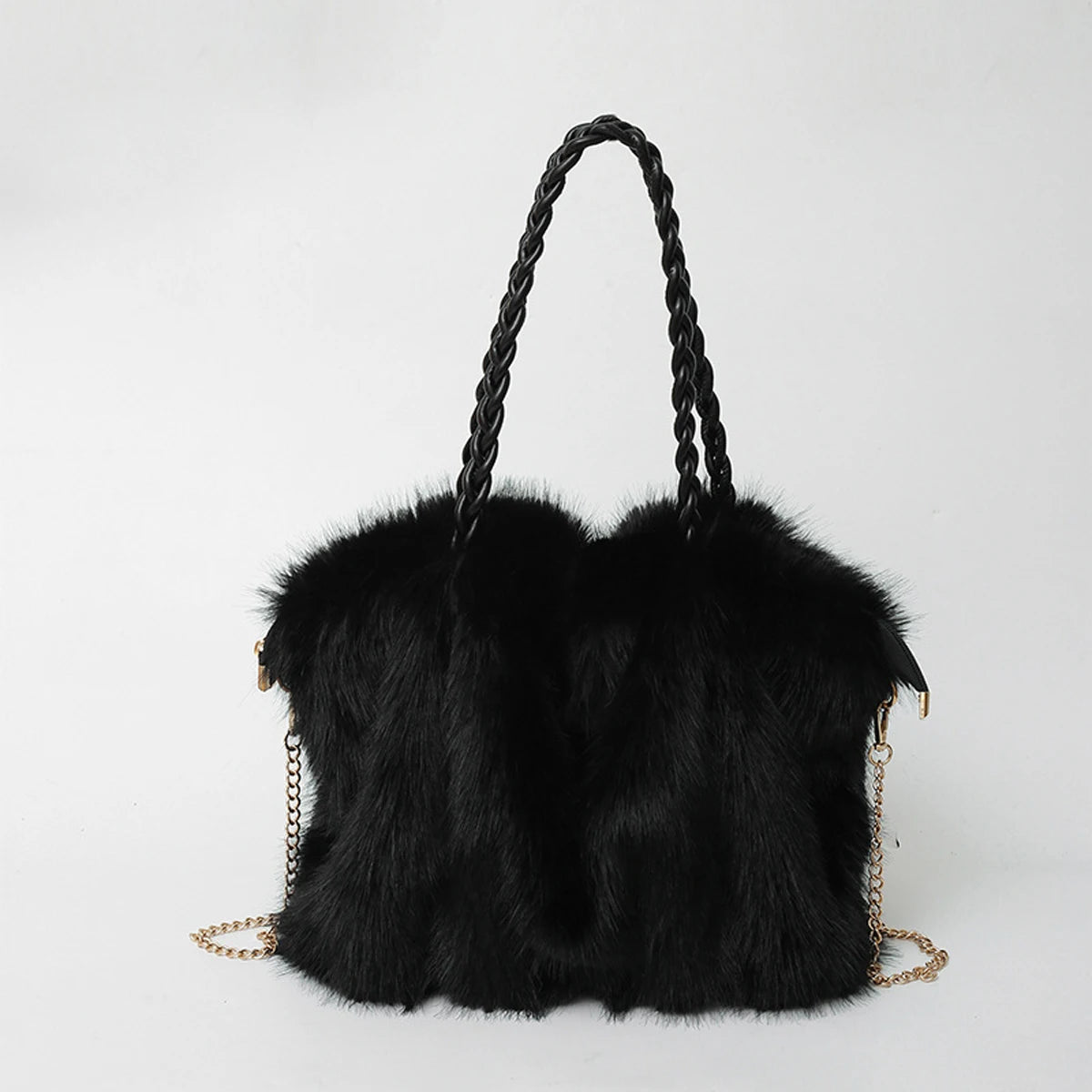 Bolso tote de felpa elegante y de gran capacidad para mujer | A la moda
