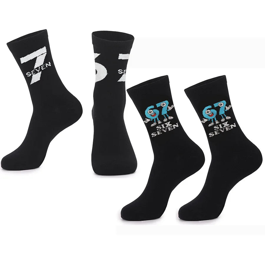 Unisex Couple Socks | Vibrant Chinese Character Hip-Hop Style