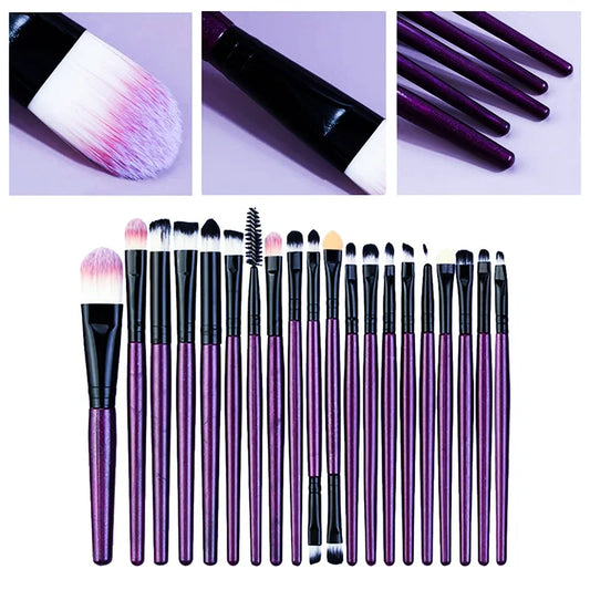 Juego de 20 brochas de maquillaje profesionales | Herramientas para una aplicación impecable