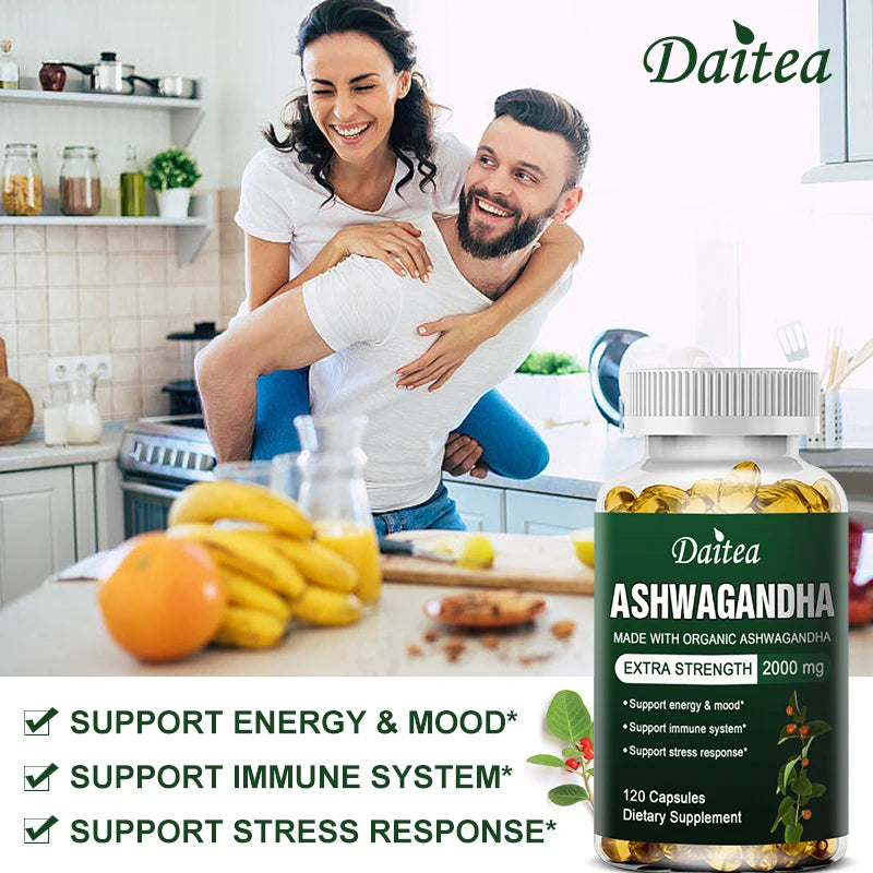 Organic Ashwagandha Extract Capsules for Mood & Energy Support