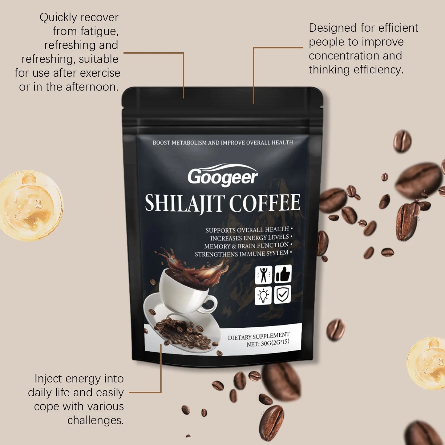 Instant Coffee for Energy & Weight Management | Low-Sugar Formula