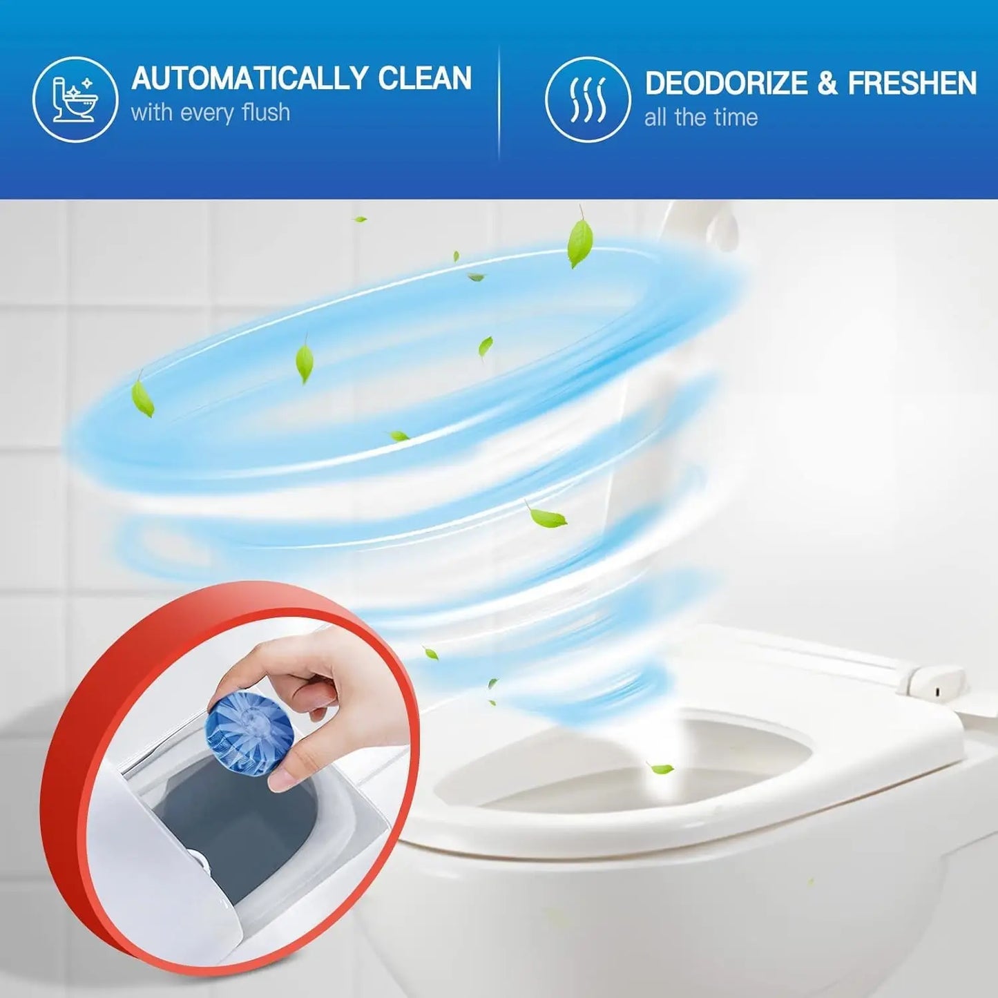 12-Pack Toilet Bowl Cleaner Tablets | Powerful Stain Removal