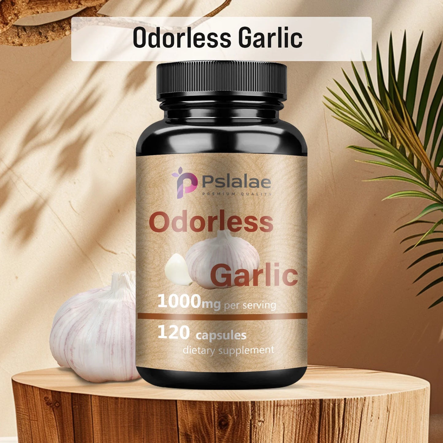 Odorless Garlic Capsules for Immune, Skin & Heart Health Support