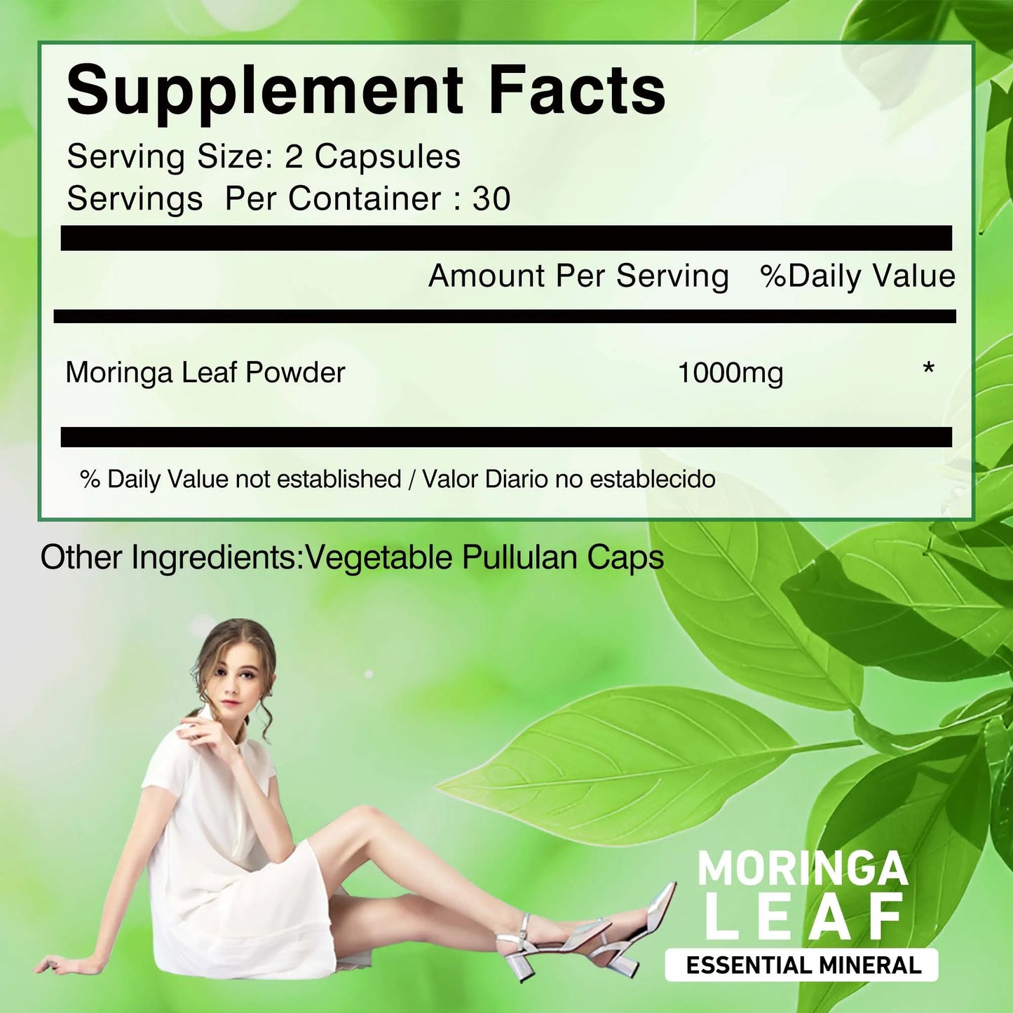 Moringa Capsules for Heart & Immune Health | 60 Count