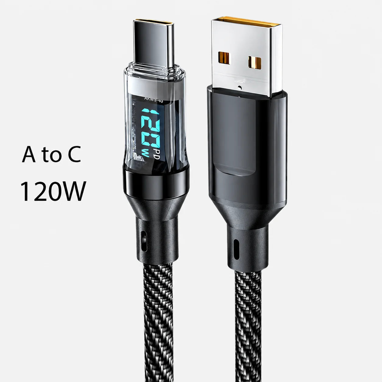 120W LED USB C Cable | Fast Charging & Data Sync Type C Cord