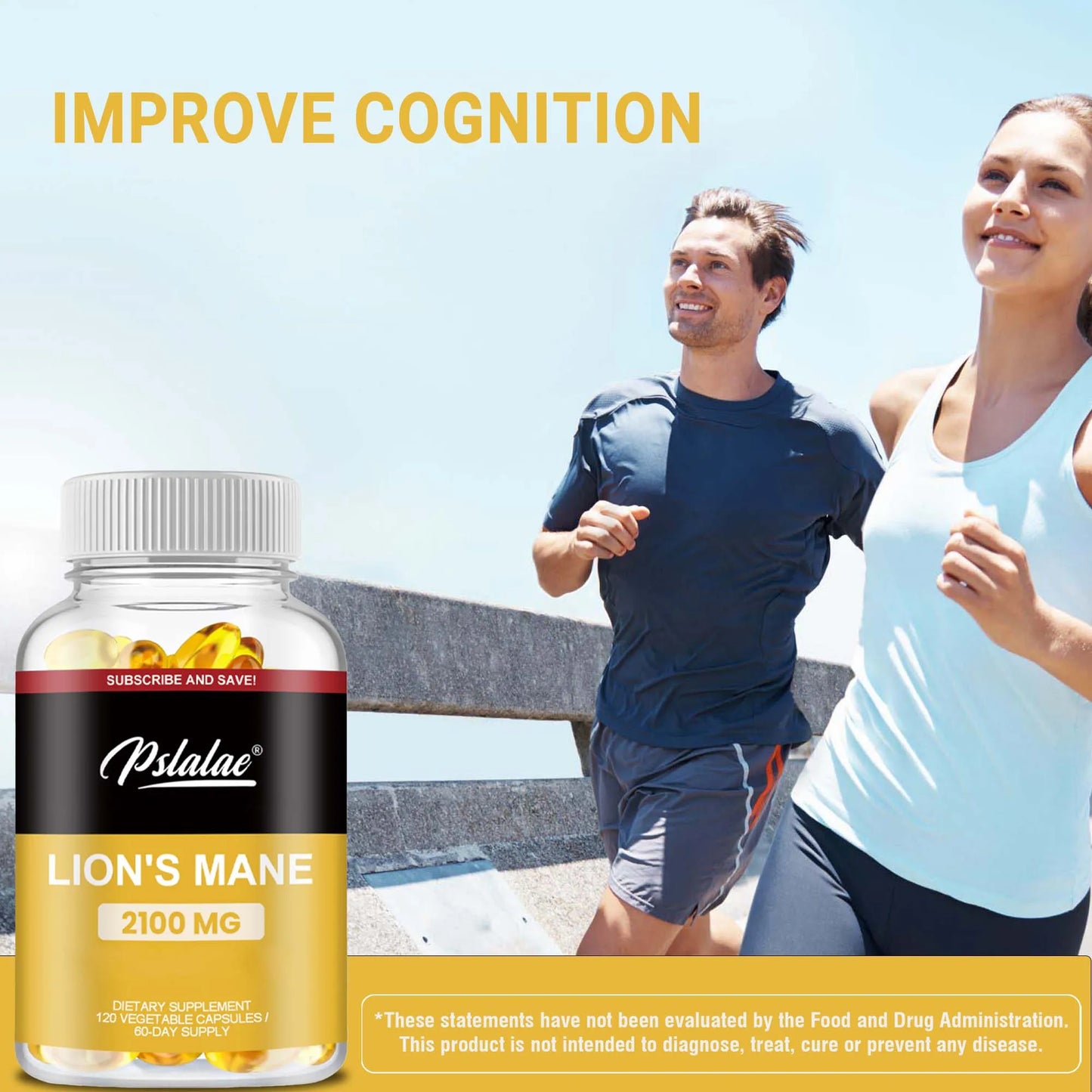 Lion's Mane Capsules - Boost Brain Power & Immunity | 120 Count