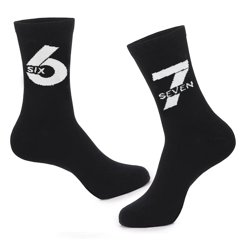 Unisex Couple Socks | Vibrant Chinese Character Hip-Hop Style