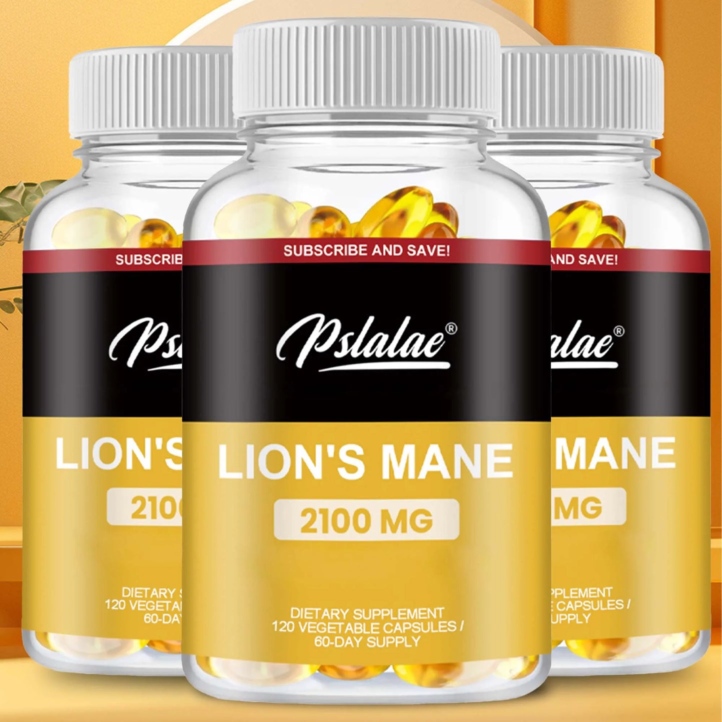 Lion's Mane Capsules - Boost Brain Power & Immunity | 120 Count