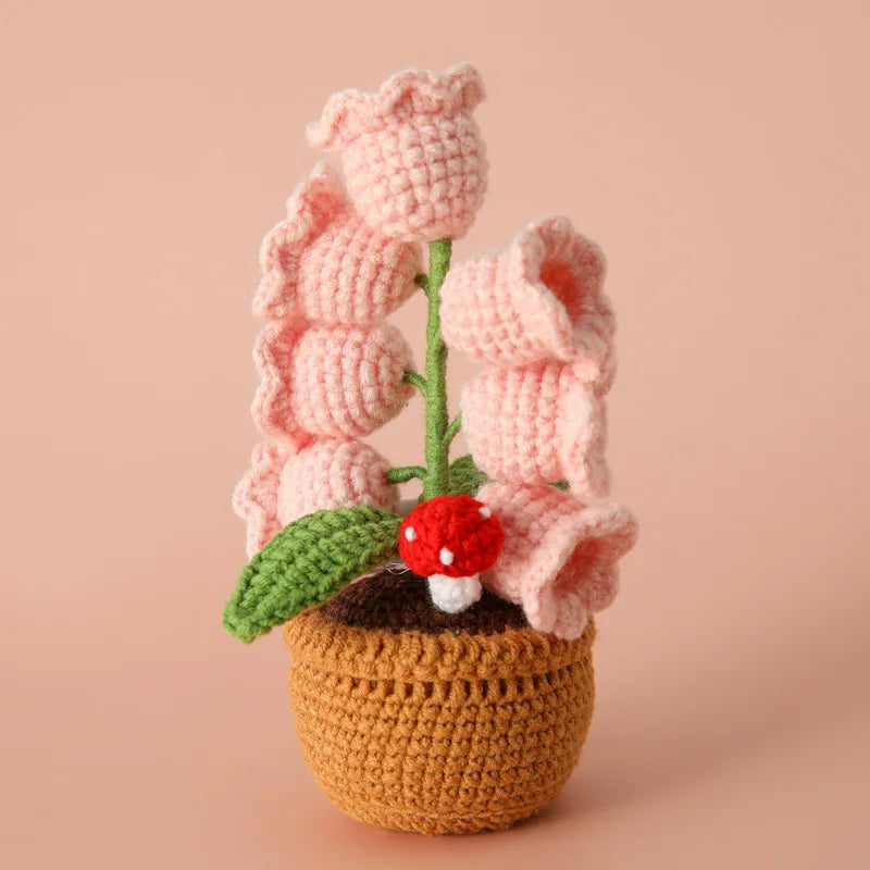 LED Knitted Lily of the Valley | Beautiful Crochet Flower Decor