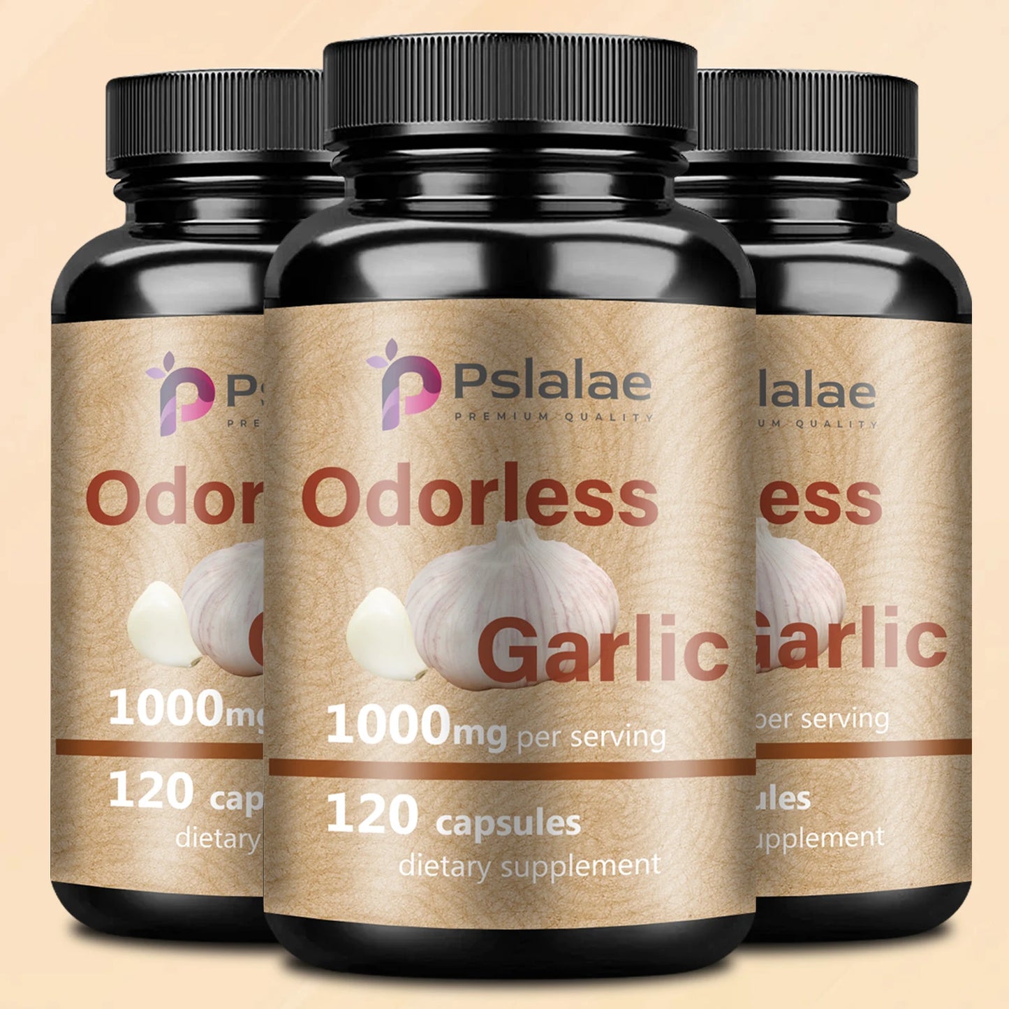 Odorless Garlic Capsules for Immune, Skin & Heart Health Support