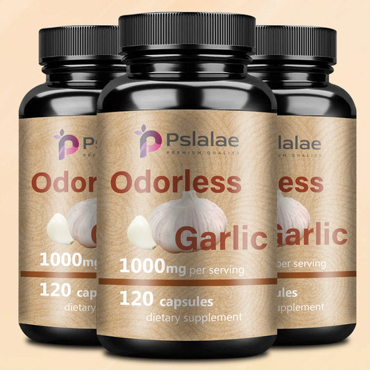 Odorless Garlic Capsules for Immune, Skin & Heart Health Support