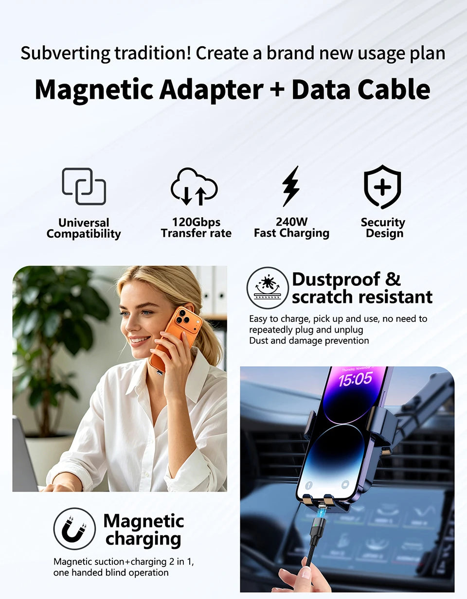 Super Fast Charging Magnetic USB C Cable | Universal Compatibility