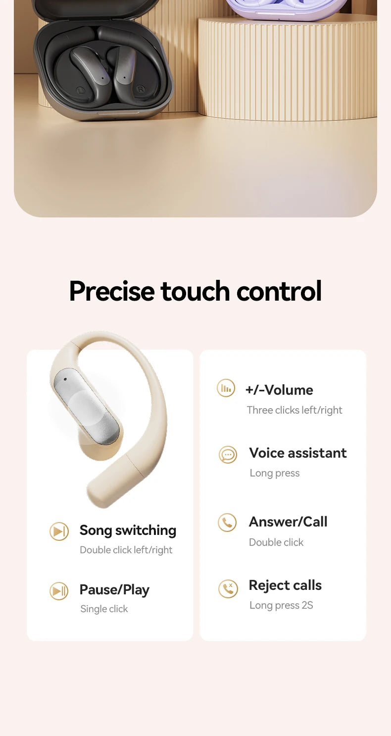 Wireless ANC Bluetooth Earphones with Real-time Translation