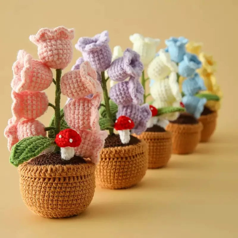 LED Knitted Lily of the Valley | Beautiful Crochet Flower Decor