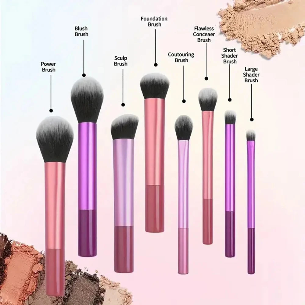 8PCS Soft Synthetic Makeup Brush Kit | Perfect for Flawless Application