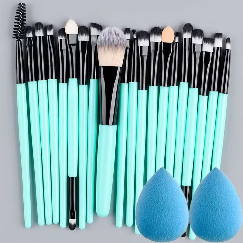 20PCS Professional Makeup Brushes Set | Synthetic Hair Foundation, Blending, Eyeliner, Concealer & Contour Brushes with Sponge 2026