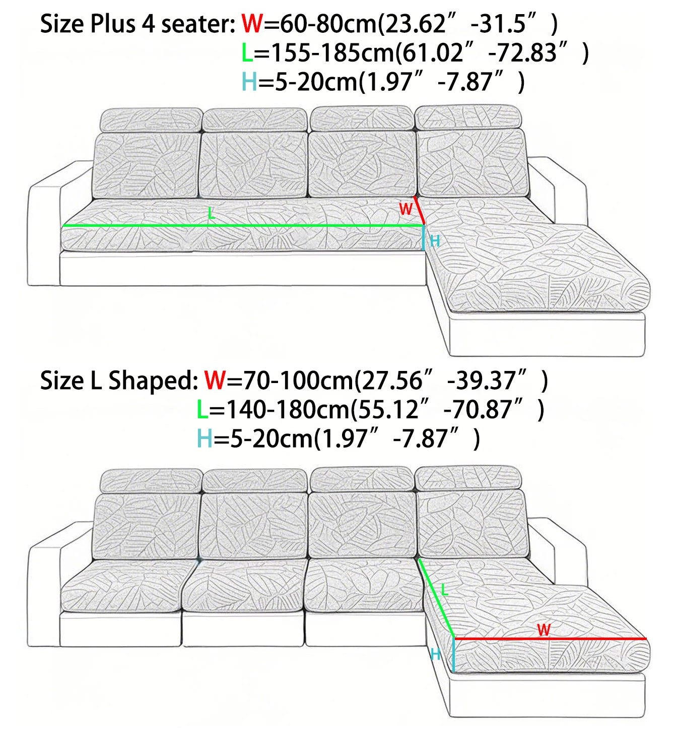 Elastic Jacquard Polar Fleece Sofa Cushion Covers | Pet-Proof Design