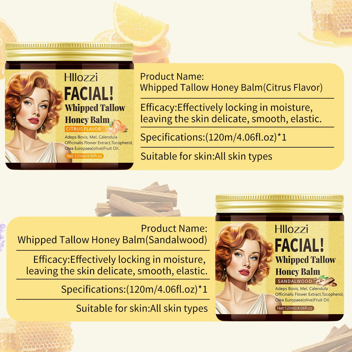 Moisturizing Whipped Tallow Cream | Nourishing Skin Care Lotion