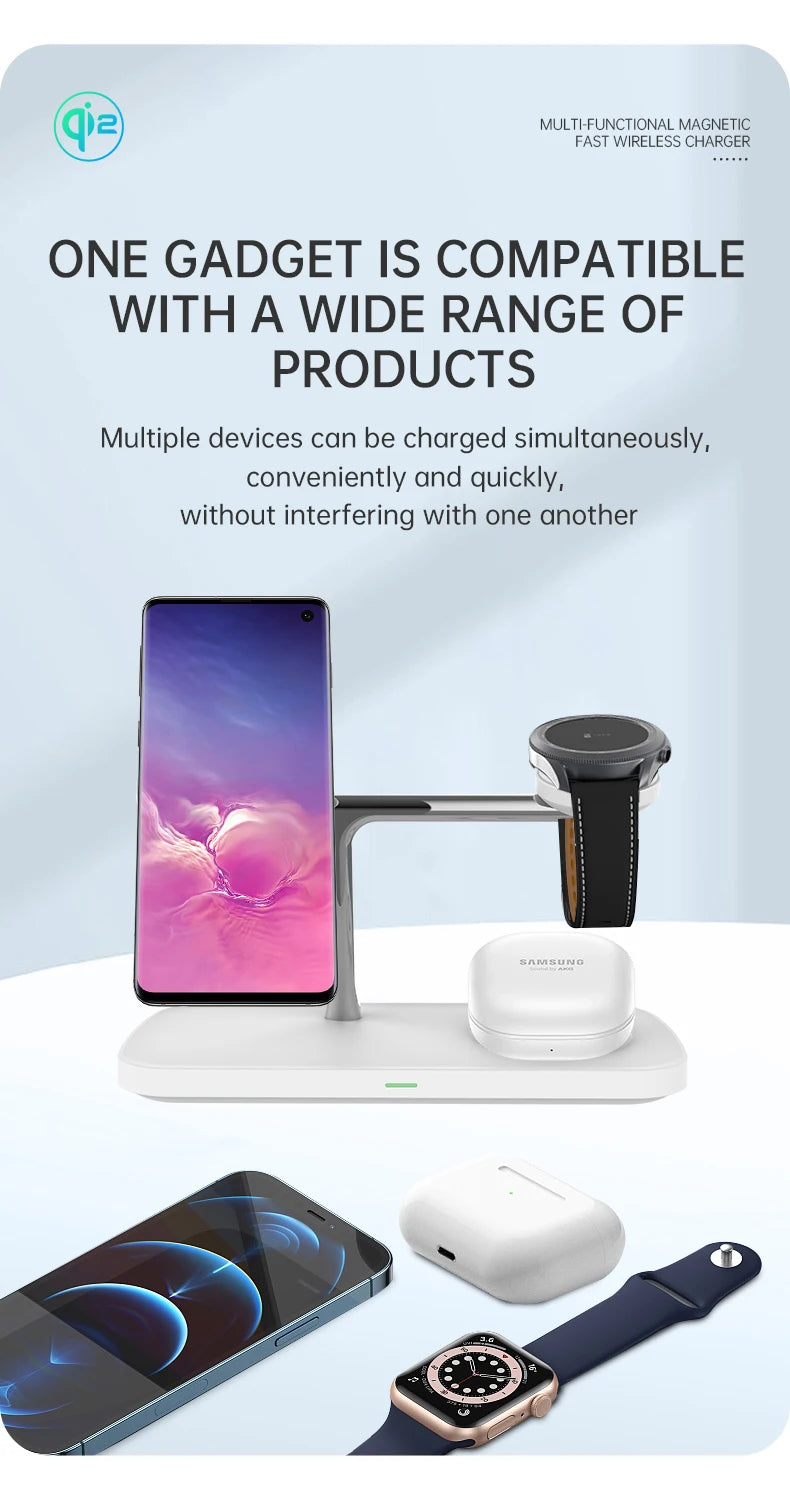 3-in-1 Magnetic Wireless Charger | Fast Charging Stand for Apple Devices