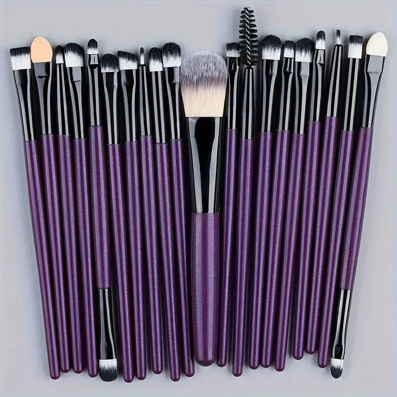 20PCS Professional Makeup Brushes Set | Synthetic Hair Foundation, Blending, Eyeliner, Concealer & Contour Brushes with Sponge 2026