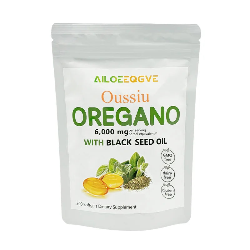 Oil of Oregano Softgels with Black Seed Oil | 6000mg, 300 Count