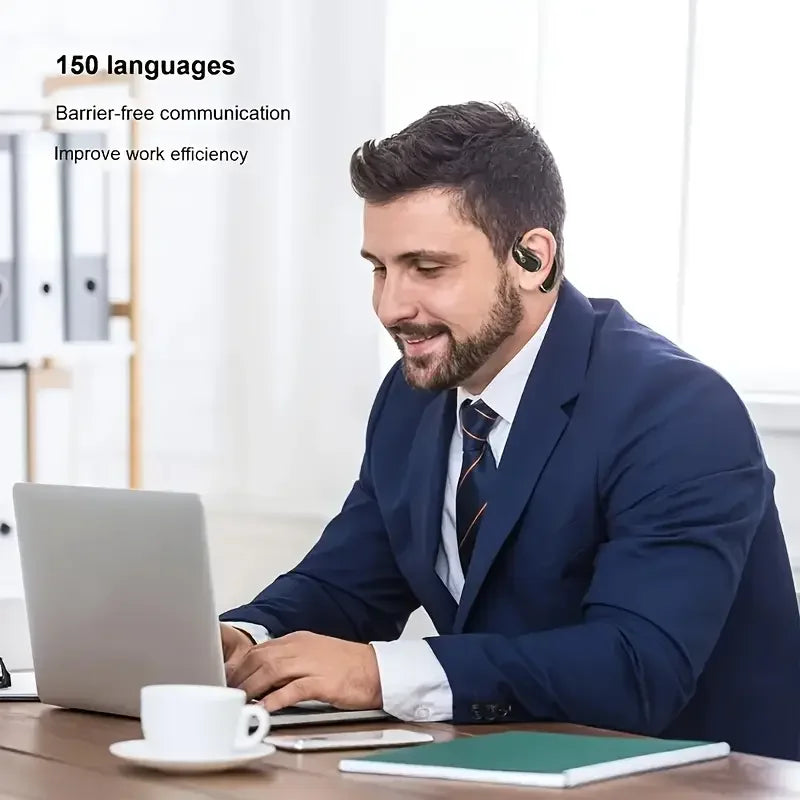 AI Real-Time Translation Headset | 144 Languages, Type-C Charging