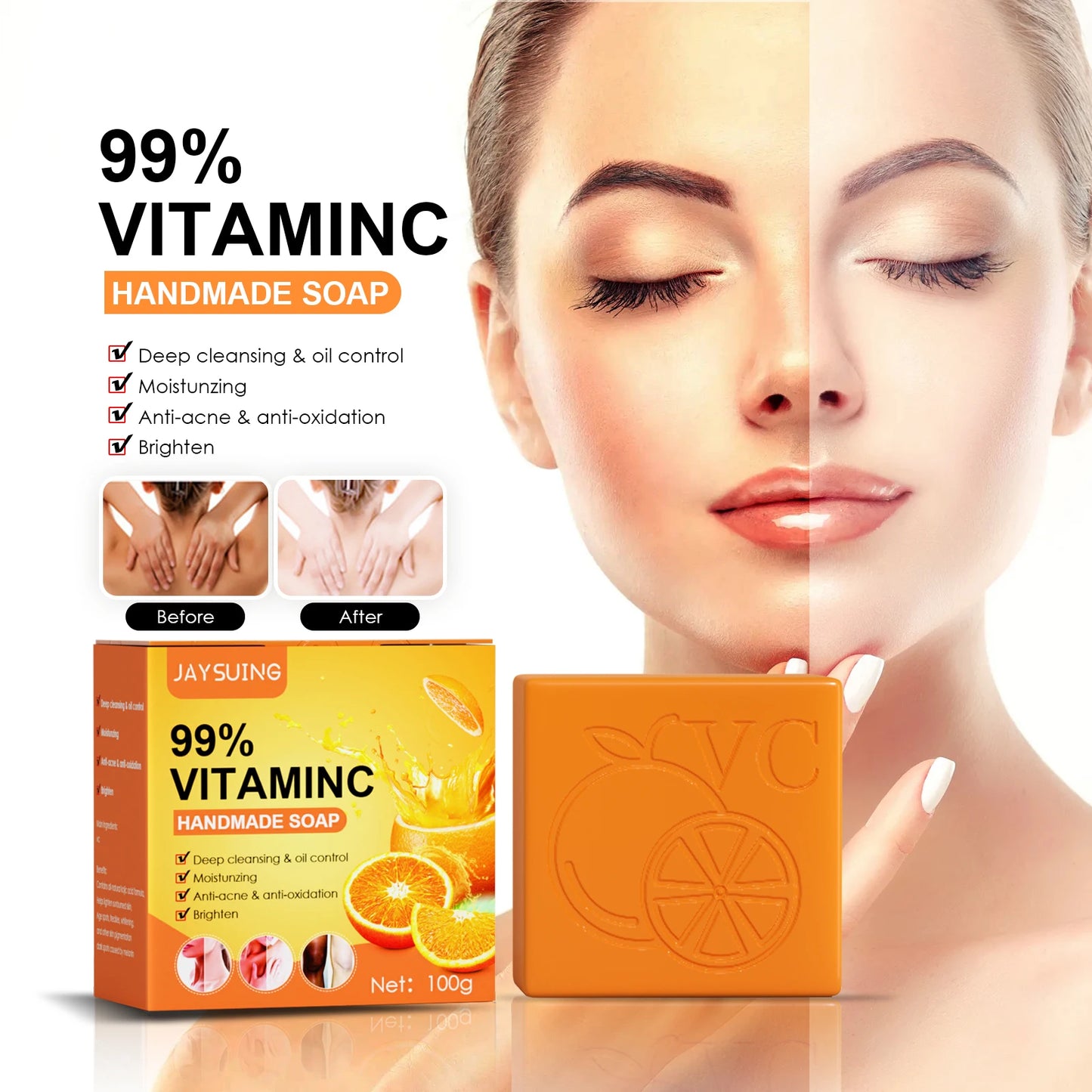 Natural Whitening Soap Bar | Deep Cleanse & Brighten Skin
