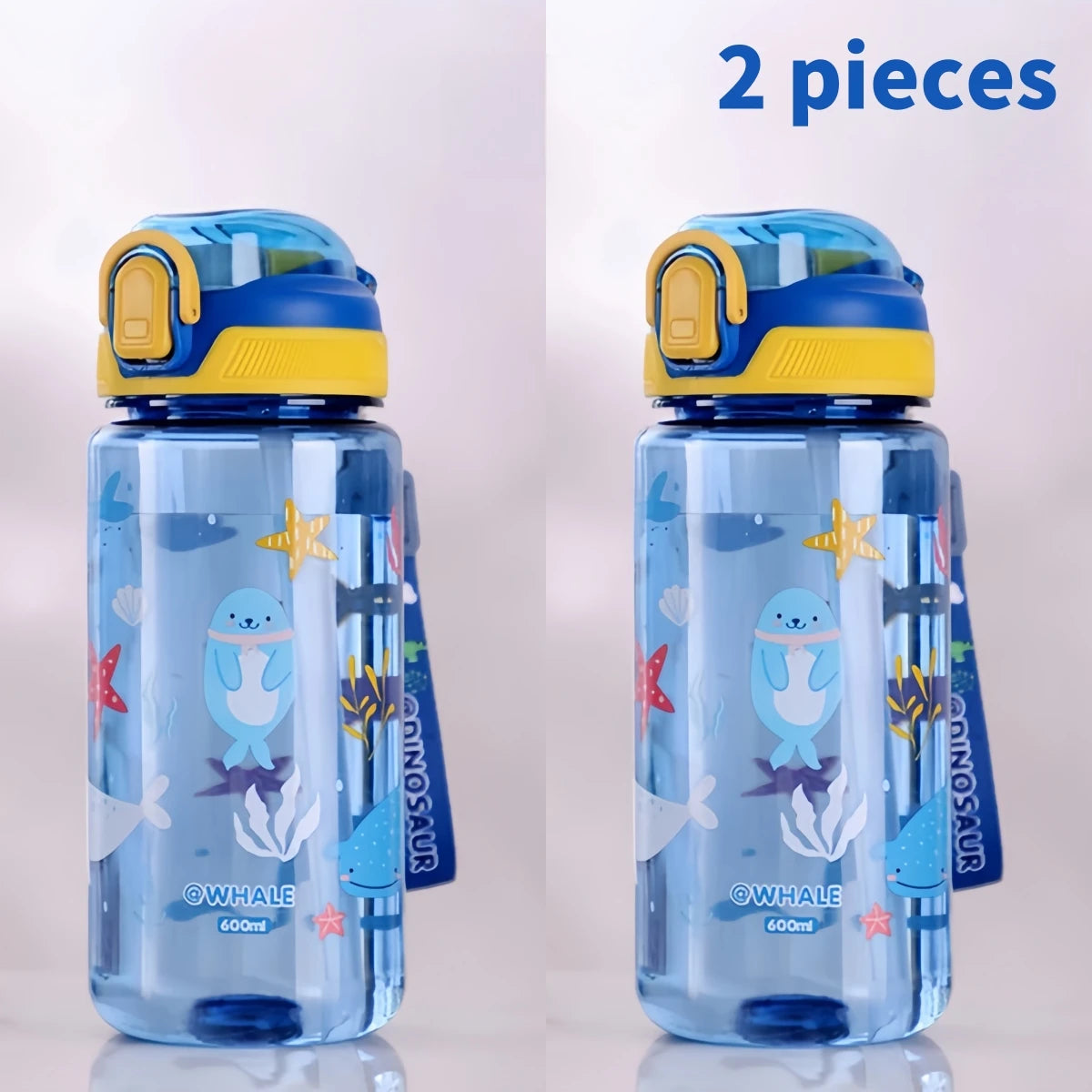 Kids Dinosaur Water Bottle | Leakproof Sippy Cups with Straw