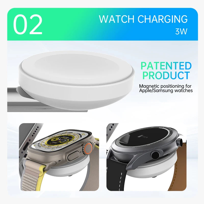 3-in-1 Magnetic Wireless Charger | Fast Charging Stand for Apple Devices