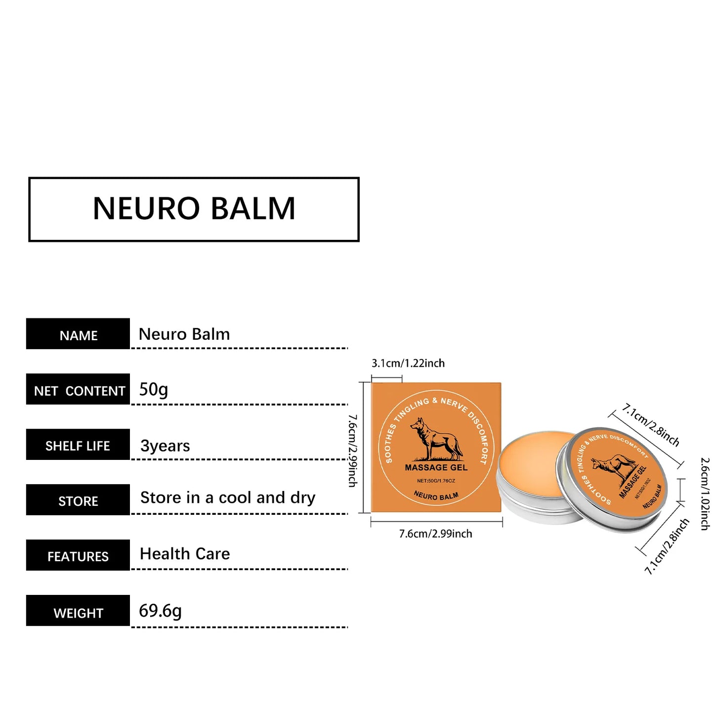 Natural Herbal Balm for Nerve Relief | Soothing Muscle Massage Cream