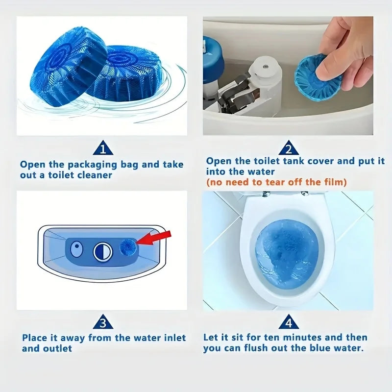 12-Pack Toilet Bowl Cleaner Tablets | Powerful Stain Removal