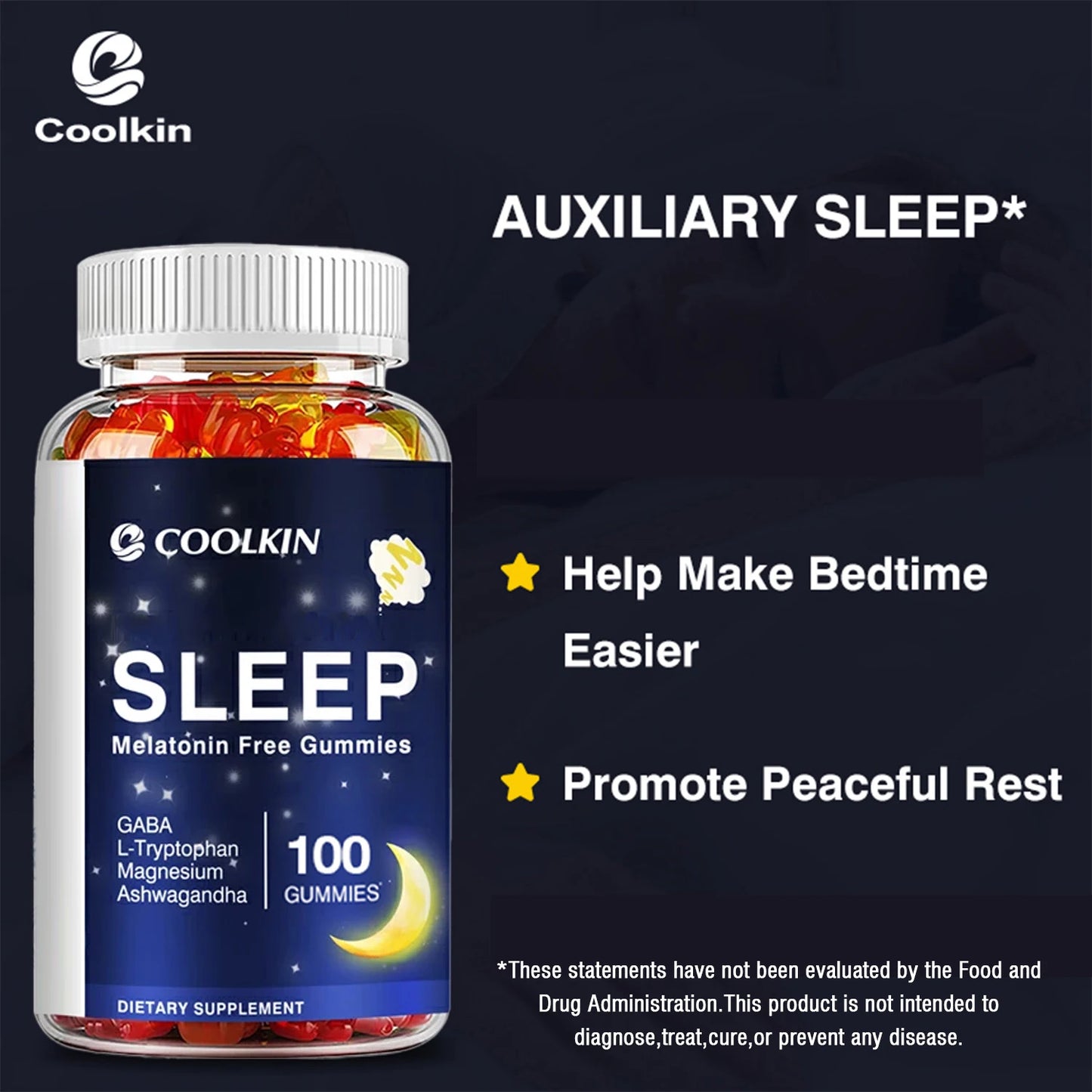 Natural Sleep Gummies with Ashwagandha & Magnesium | Stress Relief