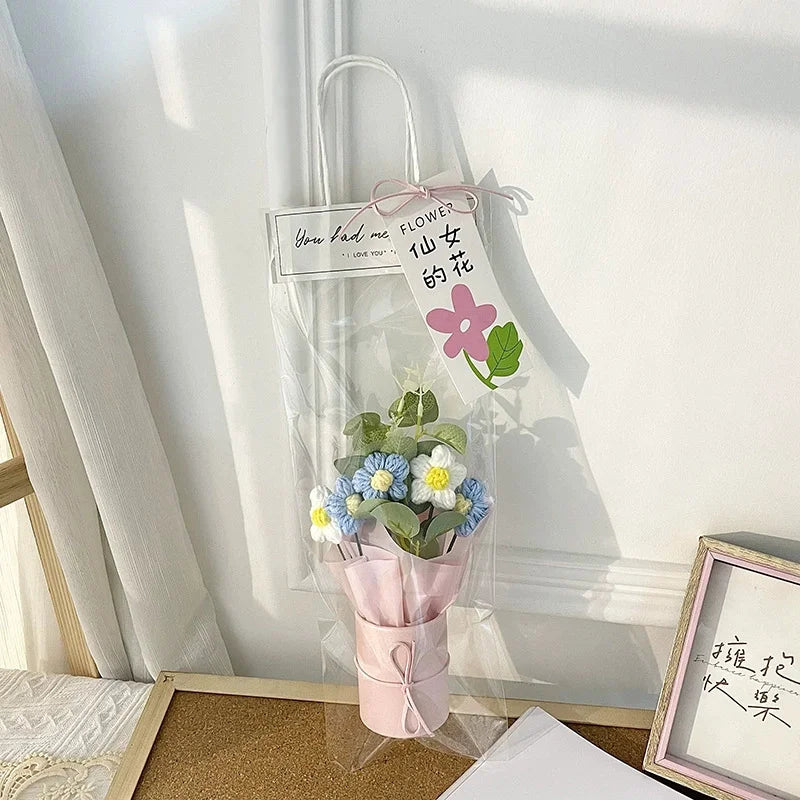 Handmade Knitted Artificial Flower | Elegant Home Decor Gift
