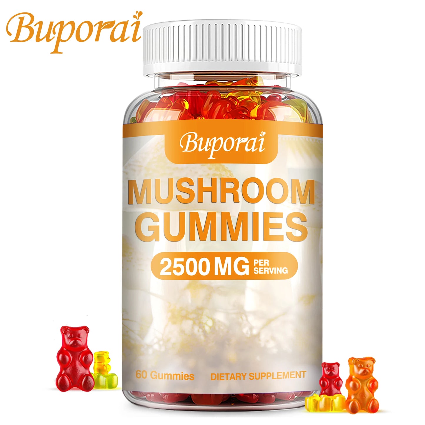Mushroom Gummies for Brain Health & Immune Support - 60 Gummies