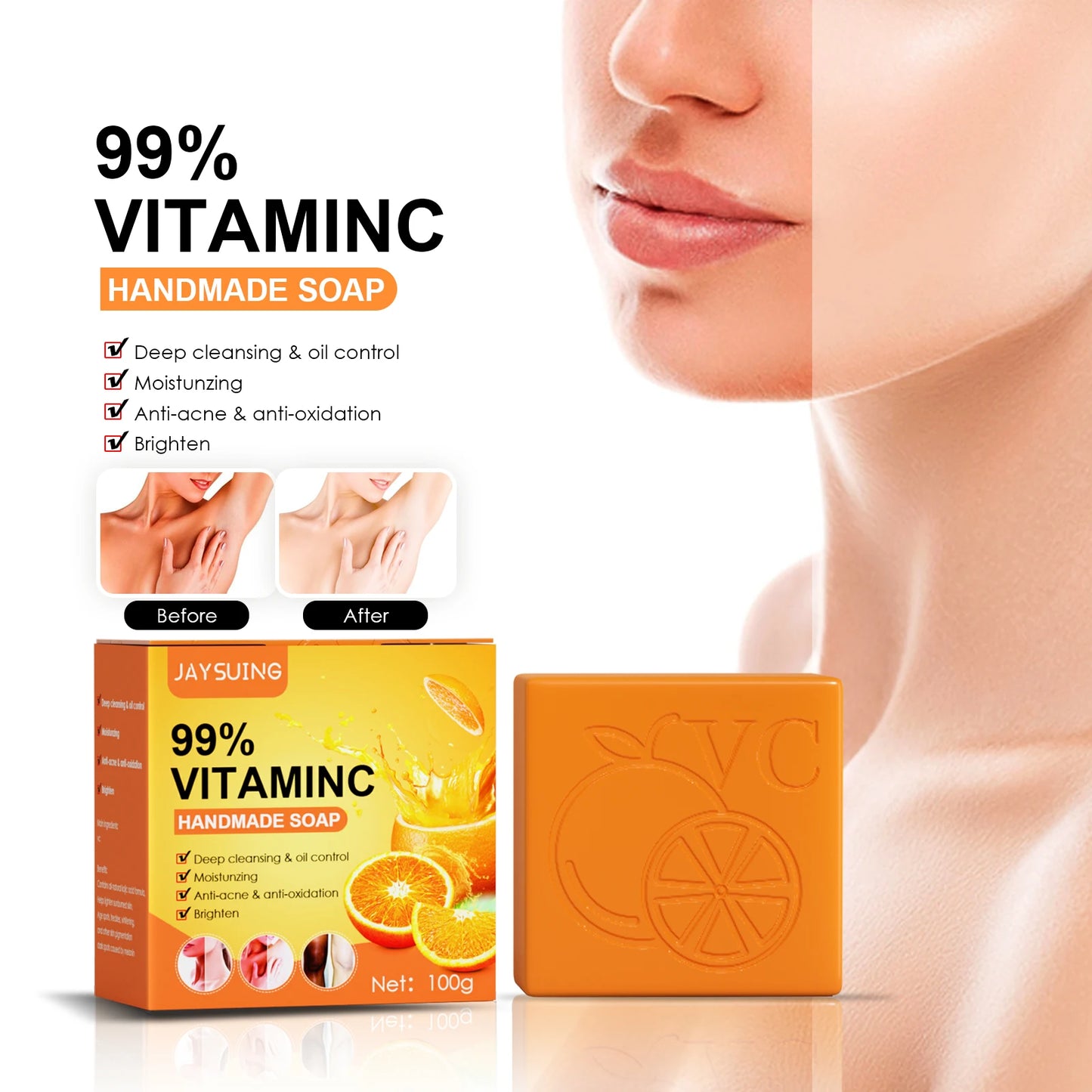Natural Whitening Soap Bar | Deep Cleanse & Brighten Skin