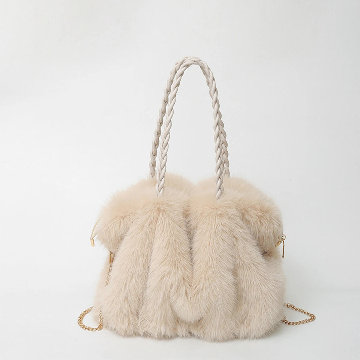 Bolso tote de felpa elegante y de gran capacidad para mujer | A la moda