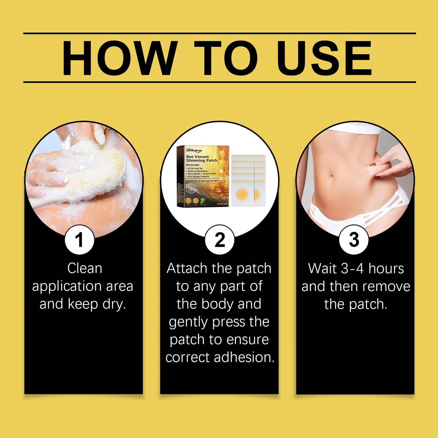 10pcs Bee Venom Body Shaping Patches for Weight Loss & Detox